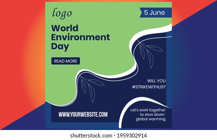 World environment day. Green Eco Earth. World environment day vector illustration. World environment day background. Happy environment day card.
