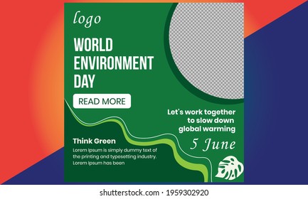 World environment day. Green Eco Earth. World environment day vector illustration. World environment day background. Happy environment day card.