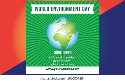 World environment day. Green Eco Earth. World environment day vector illustration. World environment day background. Happy environment day card.