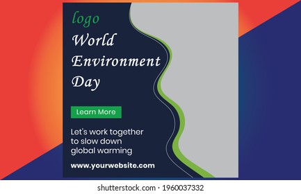 World environment day. Green Eco Earth. World environment day vector illustration. World environment day background. Happy environment day card.