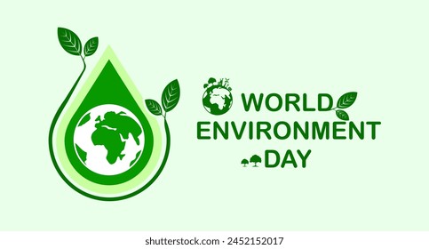 world environment day and the green world of environmentally friendly cities Help save the world concept The concept of protecting the world's environment Vector illustration
