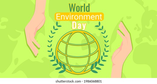 World Environment Day greeting banner -  vector illustration and design. Earth Day Concept