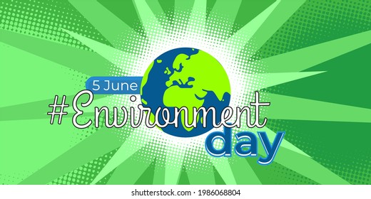 World Environment Day greeting banner -  vector illustration and design. Earth Day Concept