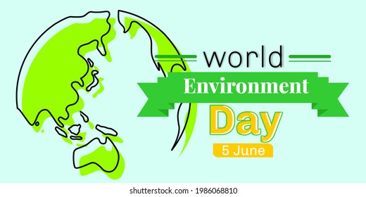 World Environment Day greeting banner -  vector illustration and design. Earth Day Concept