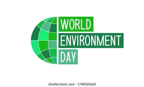World Environment Day. Greeting card. Postcard 5 June. Vector illustration. White background.