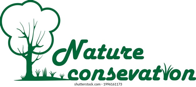 World Environment Day greeting card illustration of hand drawn with tree and grass. Nature care concept for ecology event.