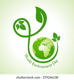 world environment day greeting design vector