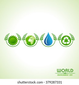 world environment day greeting design stock vector