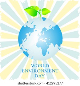 World environment day greeting design stock vector