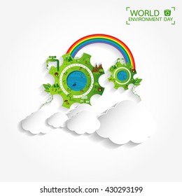 World environment day greeting design stock vector