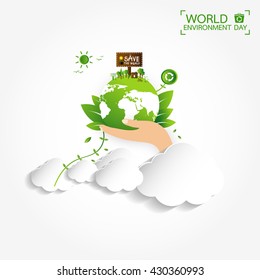 World environment day greeting design stock vector