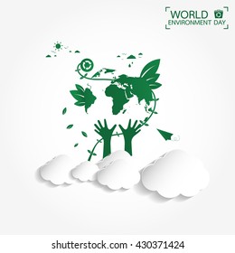 World environment day greeting design stock vector