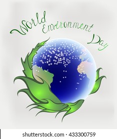 World environment day greeting design vector