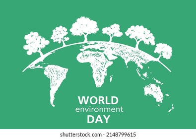 world environment day. Hand drawn illustrations.