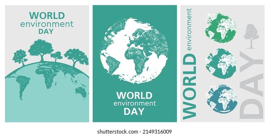 World environment day, Hand drawn illustrations