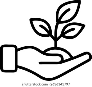 World Environment Day  Hand holding plant icon,World Environment Day concept. vector illustration on white background