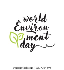 World environment day hand lettering for cards.