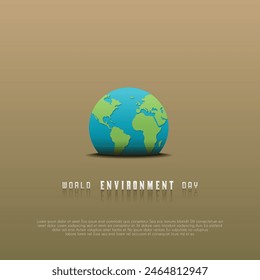 World Environment day. Happy Environment day, 05 June. simple banner design with brown color background