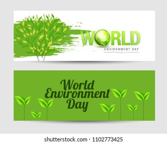 World Environment Day Header Or Banner Background.