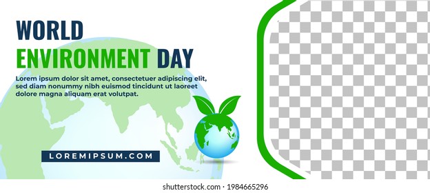 World Environment Day Horizontal banner template. Usable for web banner and print banner.