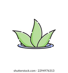 World Environment Day Icon Aquatic plant symbol