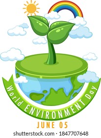 World environment day icon illustration