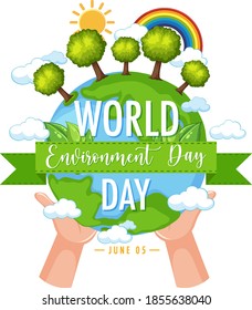 World environment day icon illustration