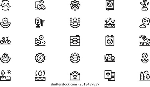 World environment day icons High-Quality Vector Icons Collection with Editable Stroke. Ideal for Professional and Creative Projects.