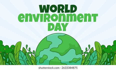 World environment day illustration design banner