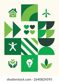 World environment day illustration geometric