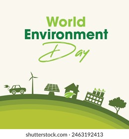 World environment day illustration with icons