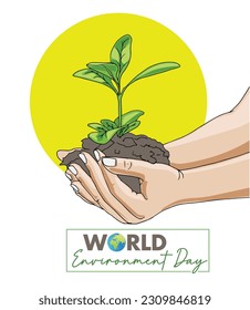 World Environment Day, Importance of protecting nature. Concept of the Environment World Earth Day, Vector, Illustration