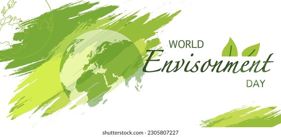 World environment day. International holiday and festival June 5. Caring for nature, ecology and environment, sustainable lifestyle and zero waste. Cartoon flat vector illustration