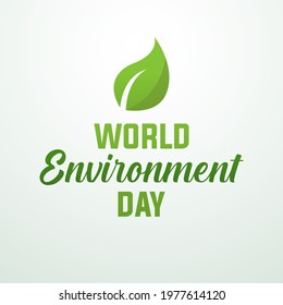 world environment day june 5th  modern creative banner, sign, design concept, social media template  with green  text on a light background 