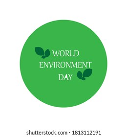 World Environment Day with   leaves, Vector illustration.

