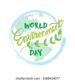 World environment day lettering
