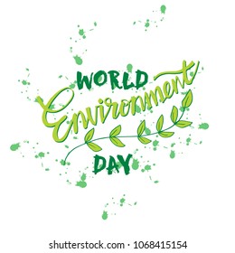 World environment day lettering