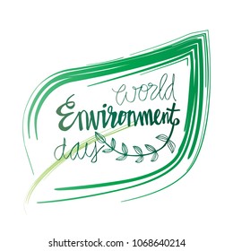 World environment day lettering