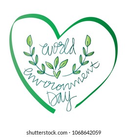 World environment day lettering