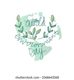 World environment day lettering