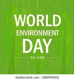 World Environment Day. Lettering card. Poster, cover, card, print design Environment Day. Vector illustration