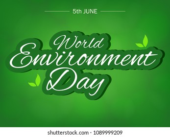 World Environment Day Lettering Card Poster Stock Vector (royalty Free 