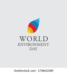 World Environment Day. Lettering card. Poster, cover, card, print design Environment Day. Vector illustration