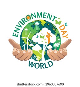 World environment day logo design template 