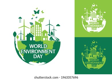 World environment day logo design template 