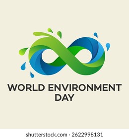 World Environment Day Logo with Earth and Trees