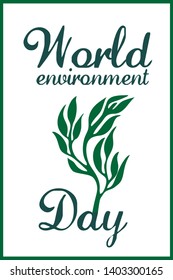 World Environment Day logo with framed font