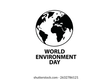 Logotipo del día mundial del medio ambiente sobre fondo blanco
