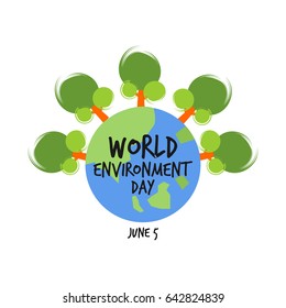 World Environment Day Logo Vector Template