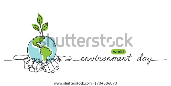 World Environment Day Minimalist Vector Background Stock Vector Royalty Free